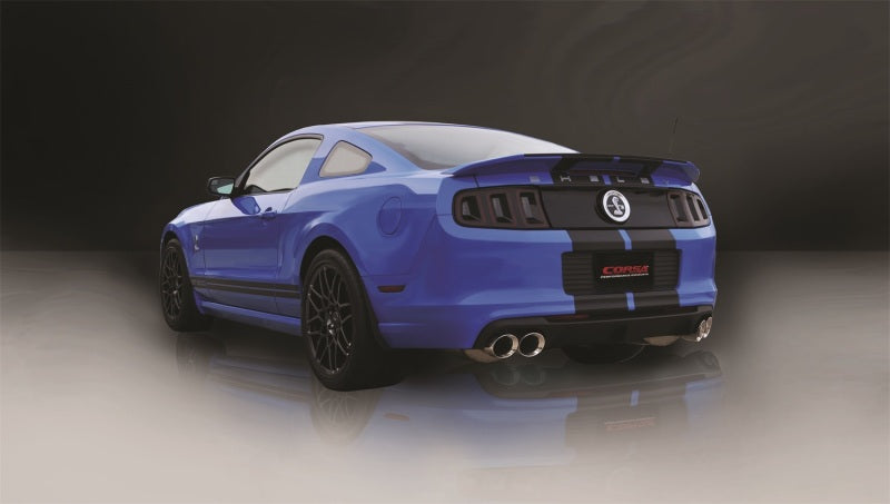 Corsa 2013-2014 Ford Mustang Shelby GT500 5.8L V8 Polished Sport Axle-Back + XO Exhaust