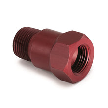 Load image into Gallery viewer, AutoMeter Fitting Adapter 3/8in. NPT Male Aluminum Red For Mech. Temp. Gauge