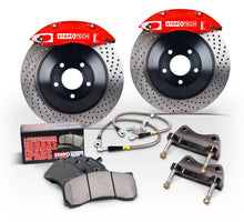 Load image into Gallery viewer, StopTech 08-13 Toyota Land Cruiser Rear BBK w/ Red ST-41 Calipers Slotted 380X32 Rotors