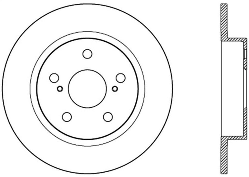 StopTech 11-13 Scion tC Rear Slotted Right Sport Brake Rotor