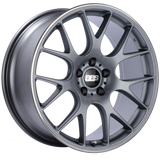 BBS CH-R 20x9 5x112 ET25 Satin Titanium Polished Rim Protector Wheel -82mm PFS/Clip Required