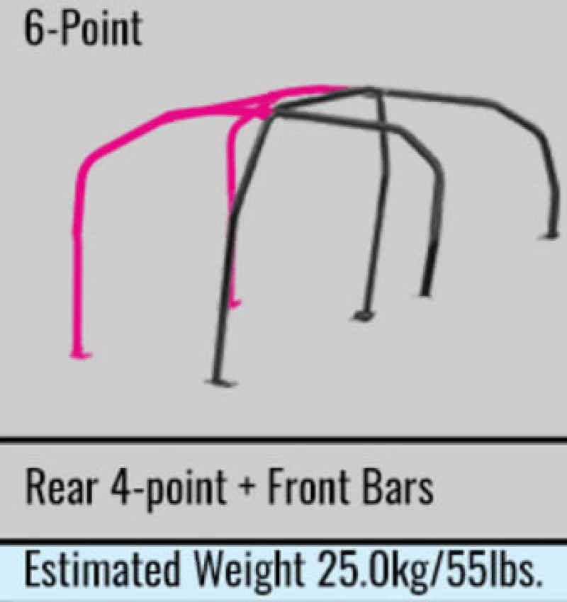 Cusco Roll Cage 6pt Chromoly Dash Through 4 Passenger 96-98 Mitsubishi EVO IV (S/O / No Cancel)