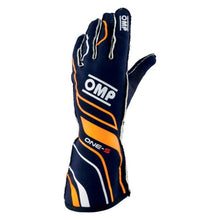 Load image into Gallery viewer, OMP One-S Gloves Navy Blue/Forange - Size M Fia 8556-2018