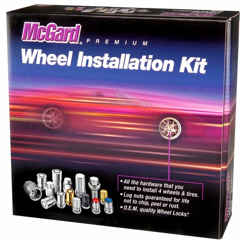 McGard 5 Lug Hex Install Kit w/Locks (Cone Seat Nut) 1/2-20 / 13/16 Hex / 1.5in. Length - Chrome