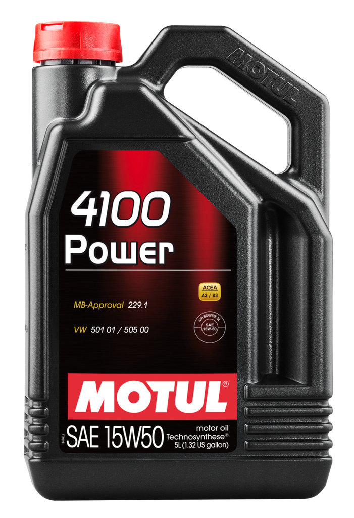 Motul 5L Engine Oil 4100 POWER 15W50 - VW 505 00 501 01 - MB 229.1