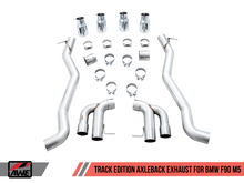 Load image into Gallery viewer, AWE Tuning 18-19 BMW M5 (F90) 4.4T AWD Axle-back Exhaust - Track Edition (Chrome Silver Tips)