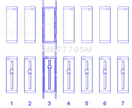 King Engine Bearings BMW B58B30A Main Bearing Set
