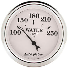 Load image into Gallery viewer, AutoMeter Gauge Water Temp 2-1/16in. 250 Deg. F Elec Old Tyme White