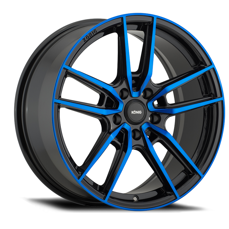 Konig Myth 18x8 5x112 ET43 Gloss Black w/ Blue Tinted Clearcoat