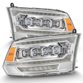 AlphaRex 09-18 Ram 2500 NOVA LED Proj Headlights Plank Style Chrome w/Activ Light/Seq Signal/DRL