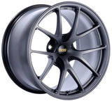 BBS RI-A 18x9 5x112 ET38 Matte Graphite Wheel -82mm PFS/Clip Required