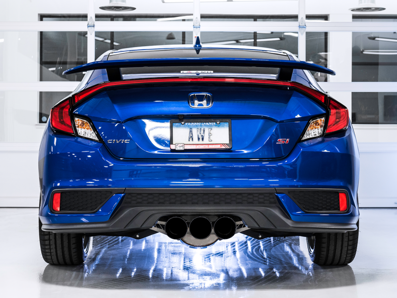 AWE Tuning 2016+ Honda Civic Si Touring Edition Exhaust w/Front Pipe & Dual Diamond Black Tips