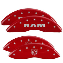 Load image into Gallery viewer, MGP 4 Caliper Covers Engraved Front &amp; Rear MGP Red finish silver ch