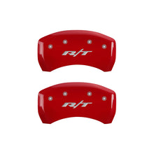 Load image into Gallery viewer, MGP 4 Caliper Covers Engraved Front &amp; Rear RT1-Truck Red finish silver ch