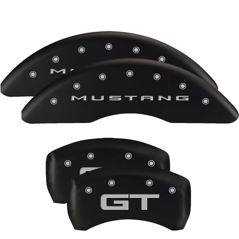 MGP Rear set 2 Caliper Covers Engraved Rear 2015/50 Black finish silver ch