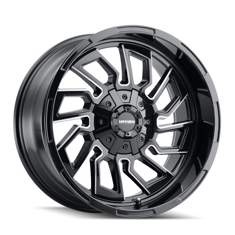 Mayhem 8111 Flywheel 20x9 / 5x127 BP / 0mm Offset / 87.1mm Hub Black w/ Milled Spokes Wheel