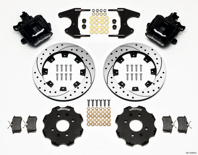 Wilwood Combination Parking Brake Rear Kit 12.19in Drilled Civic / Integra Drum 2.46 Hub Offset