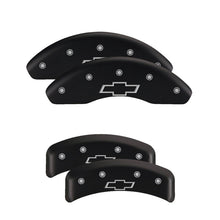 Load image into Gallery viewer, MGP 4 Caliper Covers Engraved Front &amp; Rear Cursive/Charger Black finish silver ch