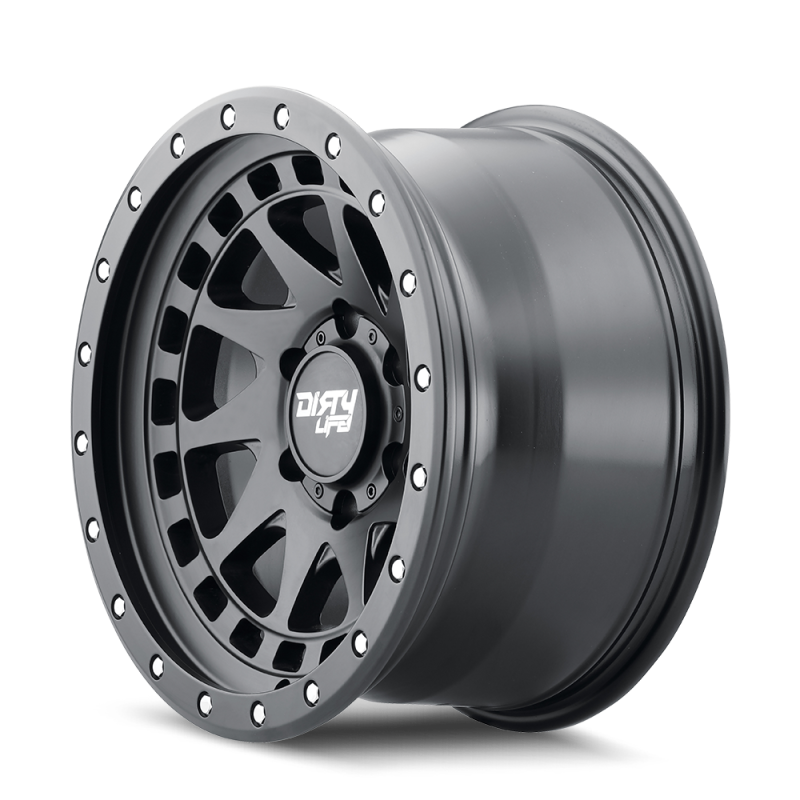 Dirty Life 9311 Enigma Pro 17x9/5x127 BP/-38mm Offset/71.5mm Hub Matte Black Wheel - Beadlock