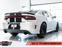 Load image into Gallery viewer, AWE Tuning 2017+ Dodge Charger 5.7L Touring Edition Exhaust - Non-Resonated - Diamond Black Tips