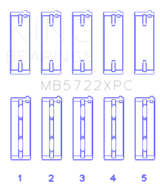 King Engine Bearings 2007+ Mitsubishi 4B11T EVO X Coated Performance Main Bearing Set - Size STD