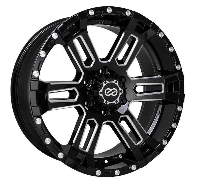 Enkei Commander 18x8.5 -10mm Offset 6x139.7 Bolt Pattern 108 Bore Black Machined Wheel