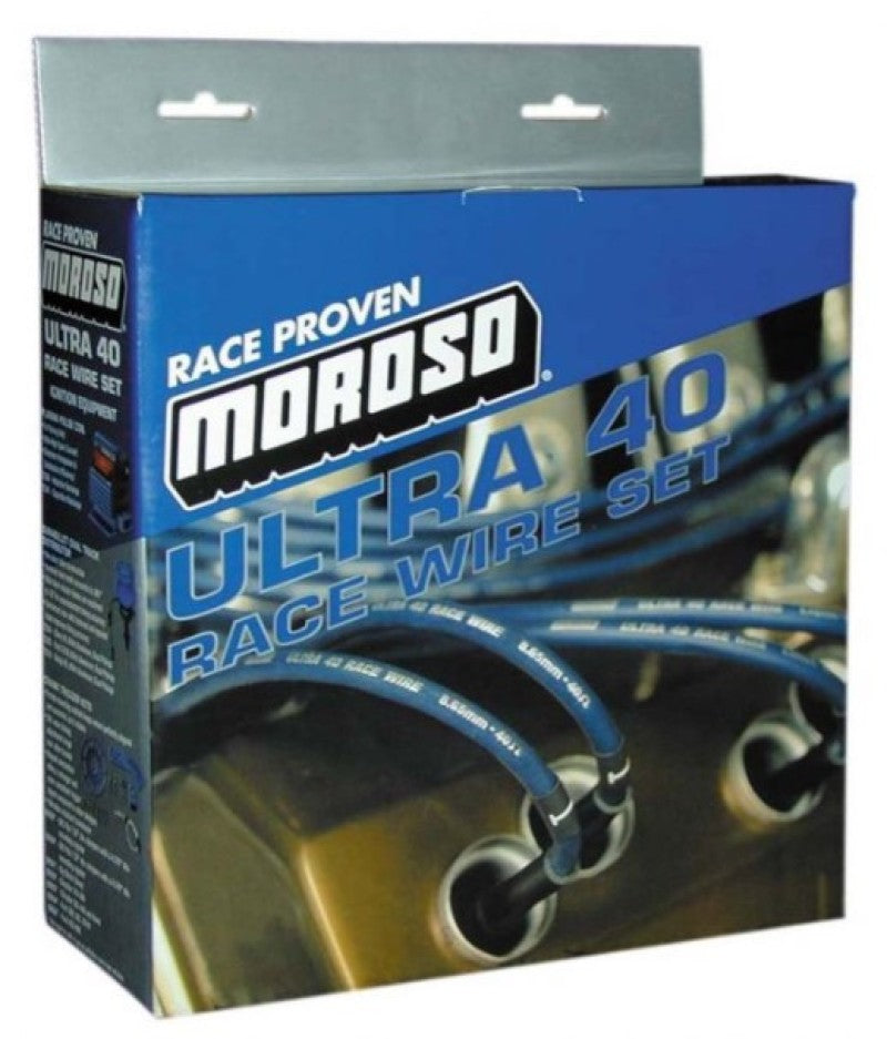 Moroso Chevrolet Big Block Ignition Wire Set - Ultra 40 - Unsleeved - Non-HEI - Crab Cap - Black