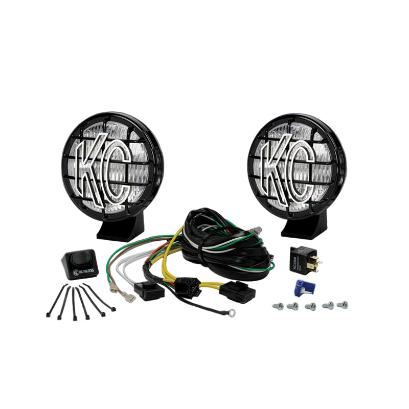 KC HiLiTES Apollo Pro 5in. Halogen Light 55w Fog Beam (Pair Pack System) - Black