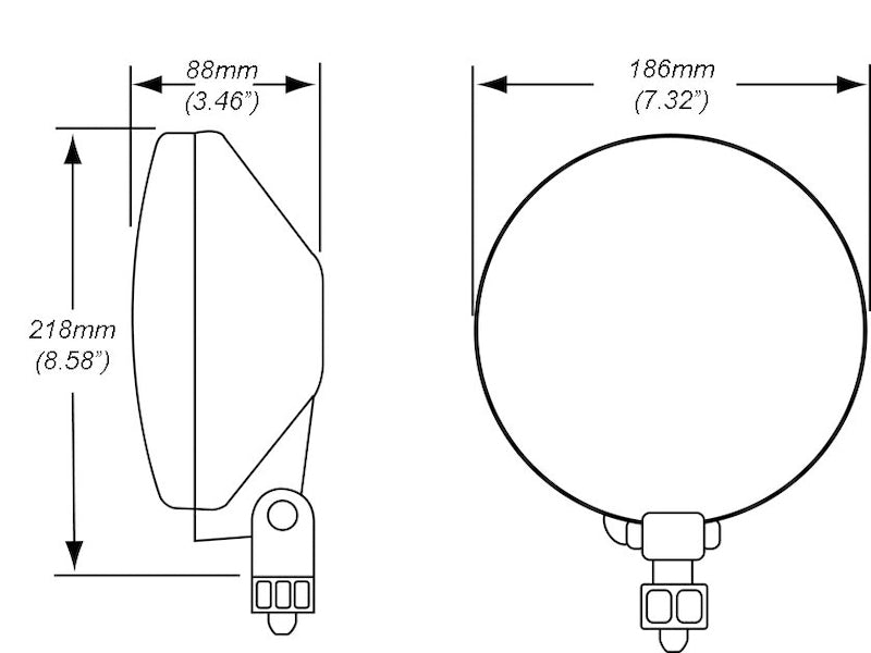 Hella Headlamp FF-ZF 0/180GR MG12 1F7