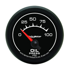 Load image into Gallery viewer, Autometer ES 52mm 100 PSI Short Sweep Electric Oil Pressure Gauge