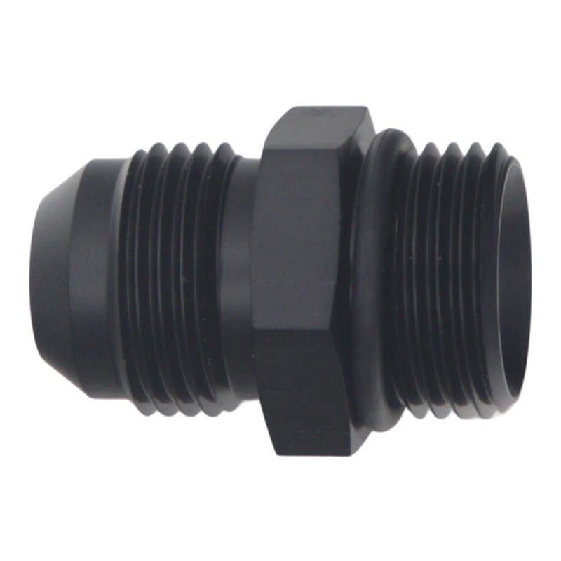 DeatschWerks 10AN ORB Male to 10 AN Male Flare Adapter (Incl O-Ring) - Anodized Matte Black