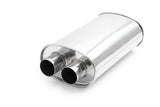 Vibrant Universal Streetpower 3in Stainless Steel Dual In-Out Oval Muffler