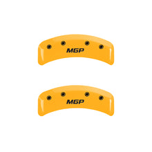 Load image into Gallery viewer, MGP 4 Caliper Covers Engraved Front &amp; Rear MGP Yellow Finish Black Char 1999 Mazda Miata