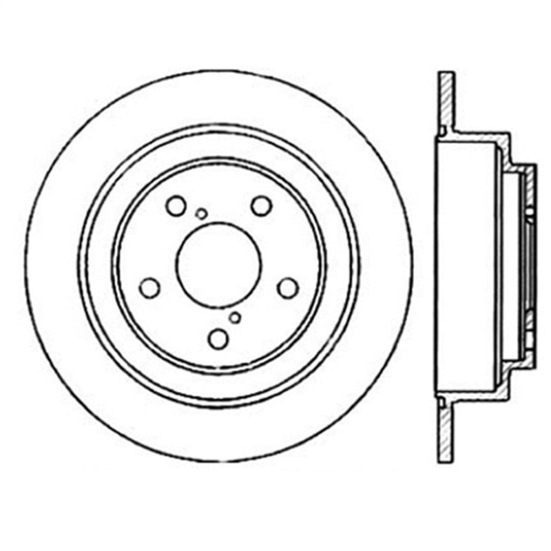 StopTech Power Slot 02-05 WRX Rear Left Sportstop Slotted Rotor