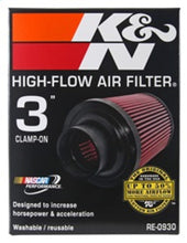 Load image into Gallery viewer, K&amp;N Universal Rubber Filter - Round Tapered 6in Base OD x 3in Flange ID x 6in H