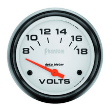 Load image into Gallery viewer, Autometer Phantom 2-5/8in 8-18V SSE Voltmeter