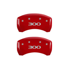 Load image into Gallery viewer, MGP 4 Caliper Covers Engraved Front &amp; Rear 300 Red finish silver ch