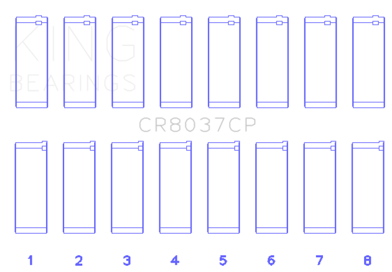 King 01-09 GM Duramax 6.6L A Rod (Size +.25mm) Connecting Rod Bearing Set