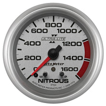 Load image into Gallery viewer, AutoMeter Gauge Nitrous Press 2-5/8in. 1600PSI Stepper Motor W/ Pk &amp; Wrn Ultra-Lite II