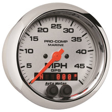 Load image into Gallery viewer, Autometer Marine Chrome Ultra-Lite 3-3/8in 50MPH GPS Speedometer Gauge