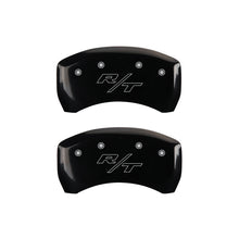 Load image into Gallery viewer, MGP 4 Caliper Covers Engraved Front Charger Engraved Rear RT Black finish silver ch