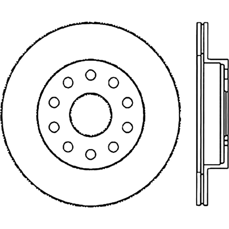 StopTech Sport Slotted (CRYO) 92-95 Toyota MR2 Turbo Rear Left Slotted Rotor