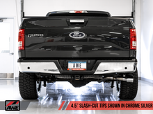 Load image into Gallery viewer, AWE Tuning 2015+ Ford F-150 0FG Single Exit Performance Exhaust System w/4.5in Chrome Silver Tips