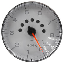 Load image into Gallery viewer, Autometer Spek-Pro Gauge Tachometer 5in 8K Rpm W/Shift Light &amp; Peak Mem Silver/Chrome