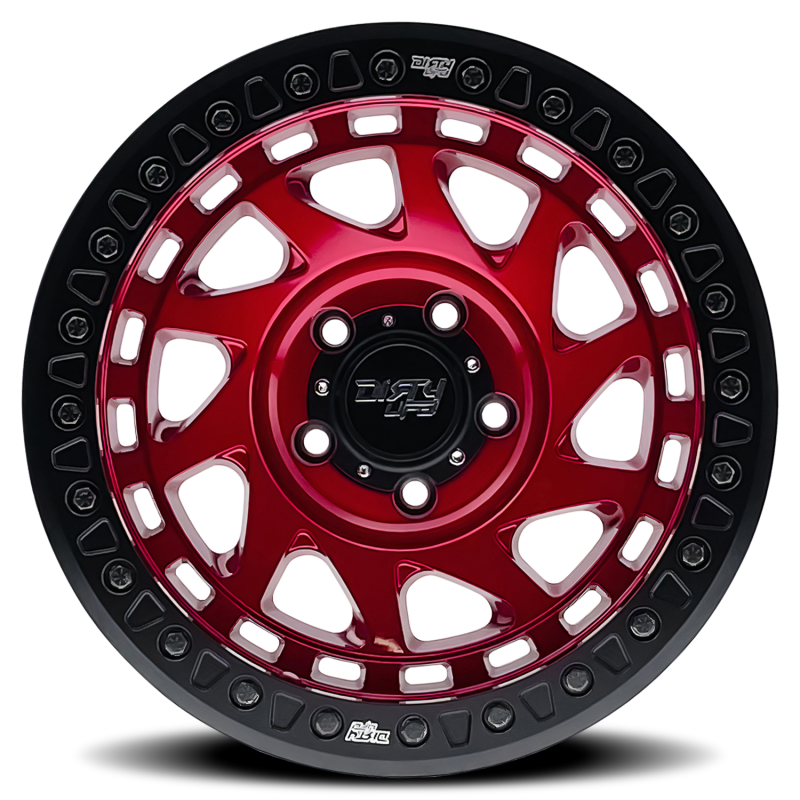 Dirty Life 9313 Enigma Race 17x9 / 8x170 BP / -12mm Offset / 125.2mm Hub Crimson Candy Red Wheel