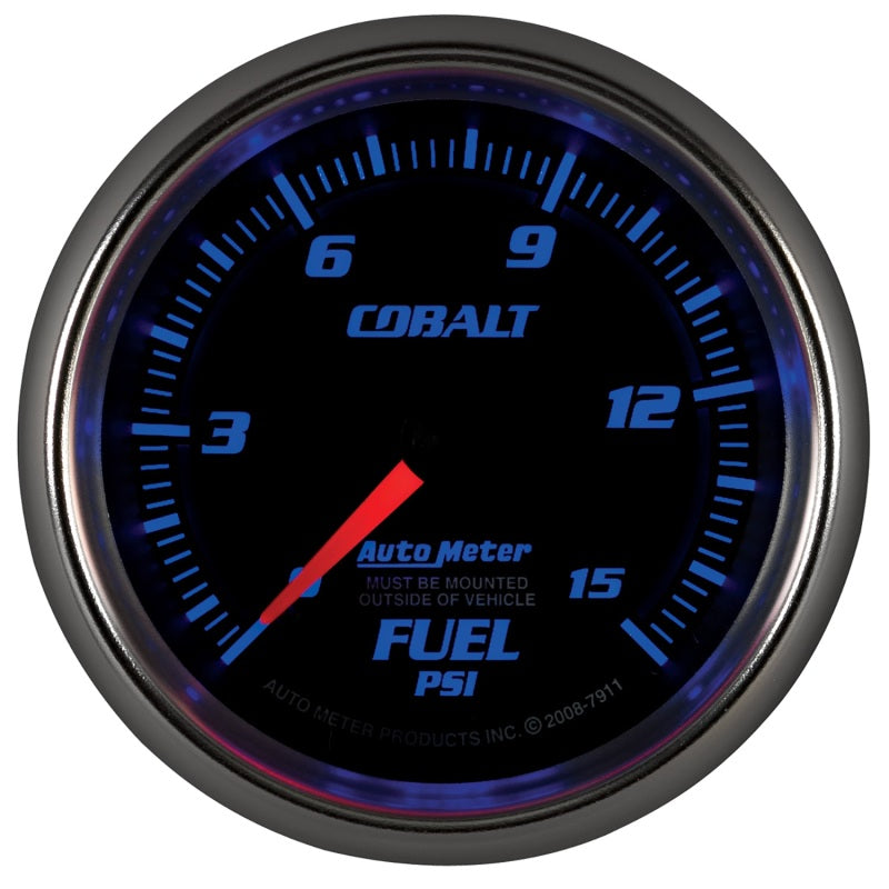 Autometer Cobalt 2-5/8in  Mechanical Fuel Pressure Gauge 0-15 PSI