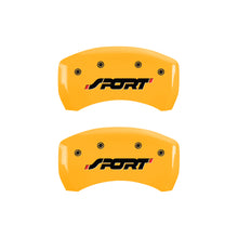 Load image into Gallery viewer, MGP 4 Caliper Covers Engraved Front &amp; Rear SPORT Yellow finish black ch