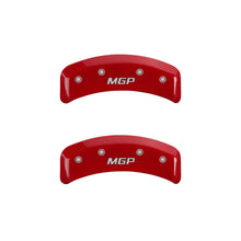 Load image into Gallery viewer, MGP 4 Caliper Covers Engraved Front &amp; Rear MGP Red Finish Silver Char 1988 Chevrolet Corvette