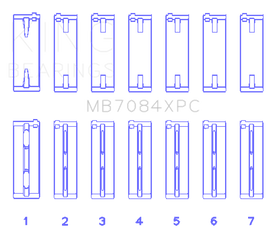 King Engine Bearings Toyota 2JZGE/2JZGTE 24V 3.0L pMaxKote Performance Main Bearing Set - Size STDX