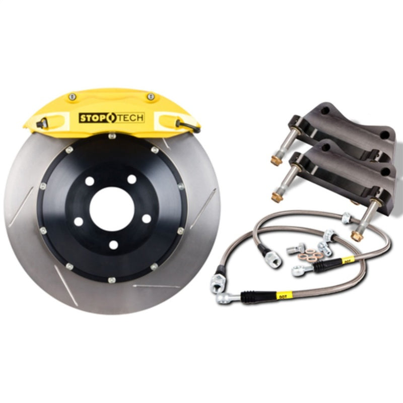 StopTech 08-13 BMW M3/11-12 1M Coupe Front BBK w/ Yellow ST-60 Calipers Slotted 380x35mm Rotor